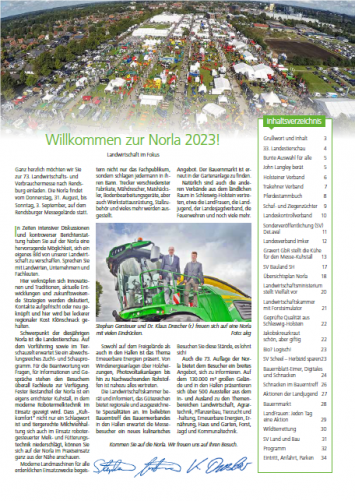 Norla Rendsburg Landwirtschaft Messezeitung
